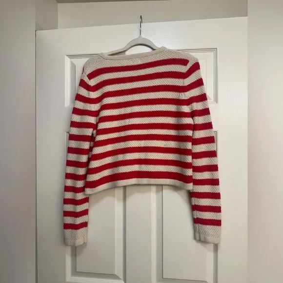 a new day Red and Cream Stripped Cardigan - Picture 6 of 13